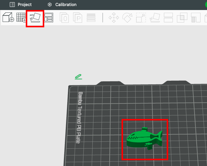 Screenshot for orientation setting in Bambu Studio